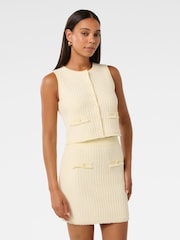 Forever New Yellow Aria Boucle Knitted Tank Top - Image 1 of 4