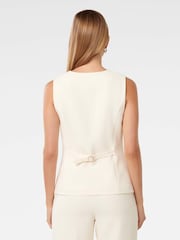 Forever New Cream Toni High Neck Waistcoat - Image 2 of 5