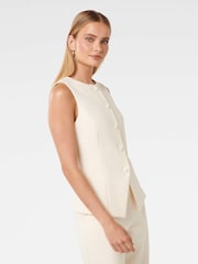 Forever New Cream Toni High Neck Waistcoat - Image 3 of 5