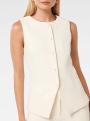 Forever New Cream Toni High Neck Waistcoat - Image 5 of 5