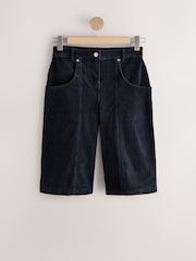 Navy Washed Cord Shorts - Image 5 of 7