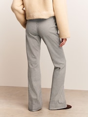 Mono Check Ponte Flared Trousers - Image 3 of 7
