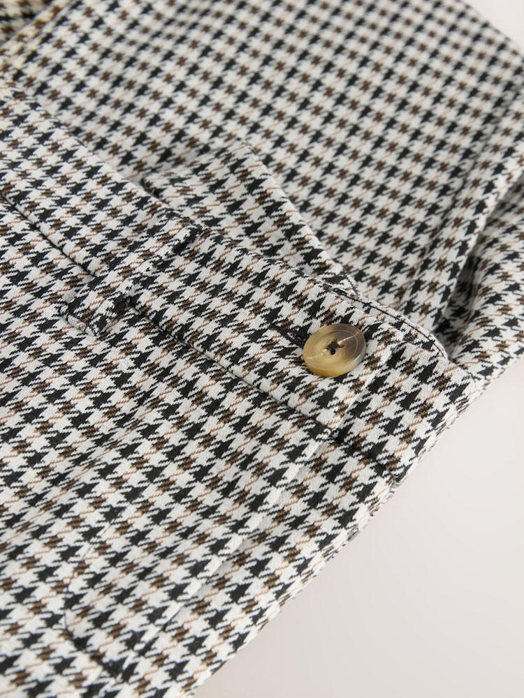 Mono Check Ponte Flared Trousers - Image 7 of 7