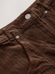 Brown Washed Cord Shorts - Image 7 of 8