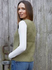 Threadbare Green Knitted Waistcoat - Image 2 of 4