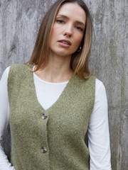 Threadbare Green Knitted Waistcoat - Image 4 of 4