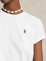Polo Ralph Lauren White Jersey Crewneck Cotton T-Shirt - Image 4 of 5
