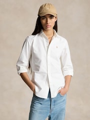 Polo Ralph Lauren White Slim Fit Oxford Cotton Shirt - Image 1 of 5