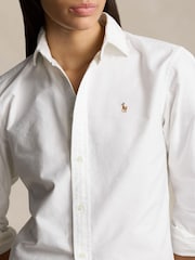 Polo Ralph Lauren White Slim Fit Oxford Cotton Shirt - Image 4 of 5