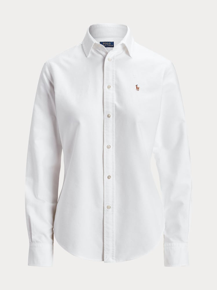 Polo Ralph Lauren White Slim Fit Oxford Cotton Shirt - Image 5 of 5
