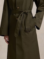 Polo Ralph Lauren Green Water Resistant Twill Long Car Coat - Image 5 of 6