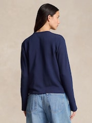 Polo Ralph Lauren Blue French Terry Cardigan - Image 2 of 5