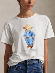 Polo Ralph Lauren White Polo Bear Cotton Jersey T-Shirt - Image 4 of 5