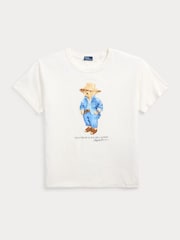 Polo Ralph Lauren White Polo Bear Cotton Jersey T-Shirt - Image 5 of 5
