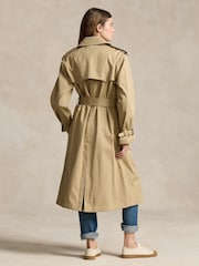Polo Ralph Lauren Brown Double Breasted Twill Trench Cotton Coat - Image 2 of 6
