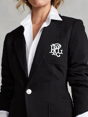 Polo Ralph Lauren Black Double Knit Jacquard Jacket - Image 4 of 6