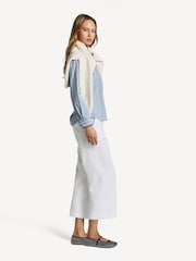 Polo Ralph Lauren White Twill Wide-Leg Cropped Trousers - Image 4 of 8