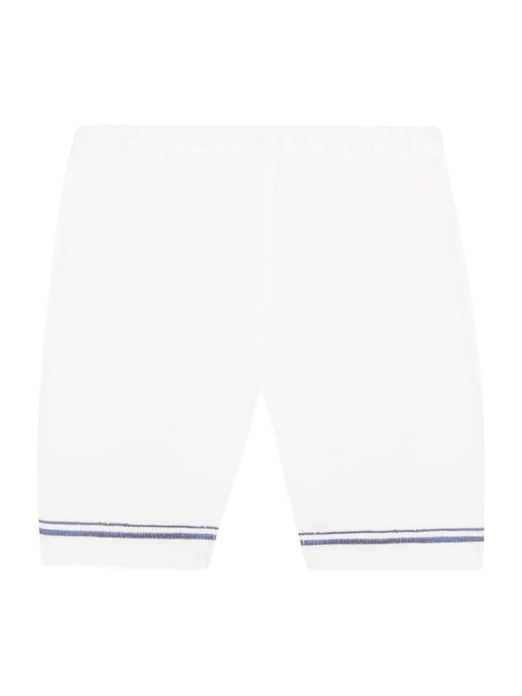 Emile Et Rose Linen Style Sailor Collar & Trim 100% Cotton 2Pc Shorts & Hat Set - Image 5 of 6