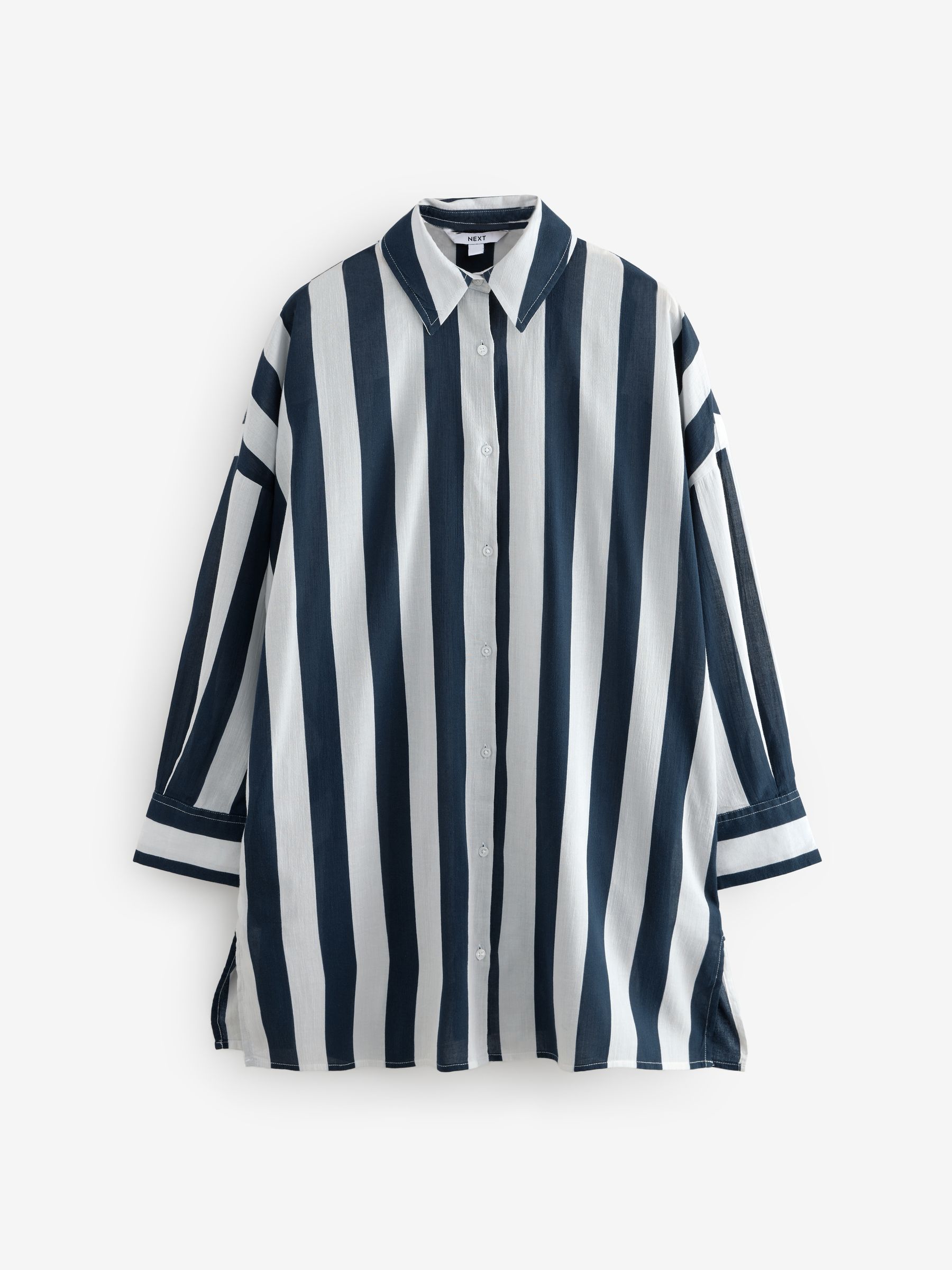 Buy Blue/White Beach Shirt Cover-Up from Next Oman