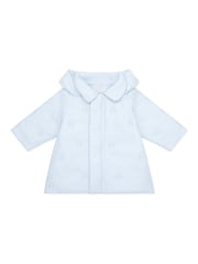 Emile Et Rose Blue Microfibre Jacket With All Over Emb Bear and Hood - Image 2 of 4