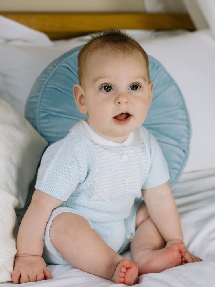 Pleten Emile Et Rose modra 100% Cotton Ridge Yoke Panel & Collar - Slika 1 iz 4 Pleten Emile Et Rose modra 100% Cotton Ridge Yoke Panel & Collar - Slika 1 iz 4