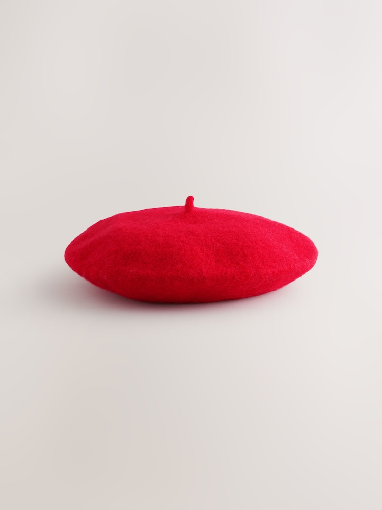 Red Beret Hat (3mths-16yrs) - Image 1 of 3
