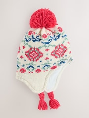Red Fairisle Trapper Hat (3mths-13yrs) - Image 1 of 3