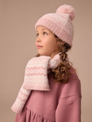 Pink Fairisle Pattern Beanie And Snood Set (1-13yrs) - Image 2 of 6