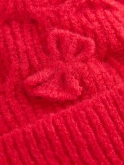 Red Bow Beanie Hat (1-16yrs) - Image 2 of 3