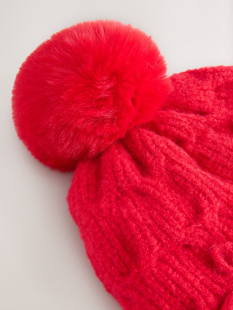 Red Bow Beanie Hat (1-16yrs) - Image 3 of 3