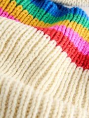 Ecru/Pink stripe Beanie And Snoods Set (1-16yrs) - Image 3 of 4