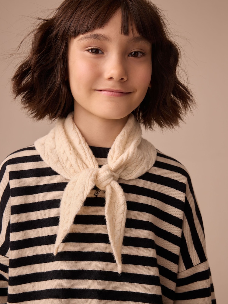 Cream Triangle Tie Scarf (3-16yrs) - Image 1 of 6