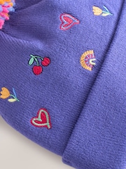 Multi Embroided Pom Beanie (3mths-10yrs) - Image 4 of 4