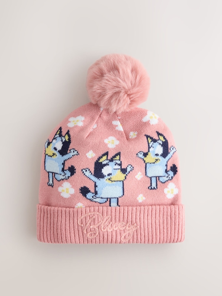 Pink/Blue Bluey Pom Beanie (1-10yrs) - Image 1 of 3