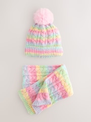 Pink Rainbow Beanie And Snood Set (1-13yrs) - Image 2 of 5