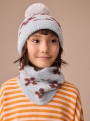 Blue Flower Beanie And Snoods Set (1-16yrs) - Image 1 of 2