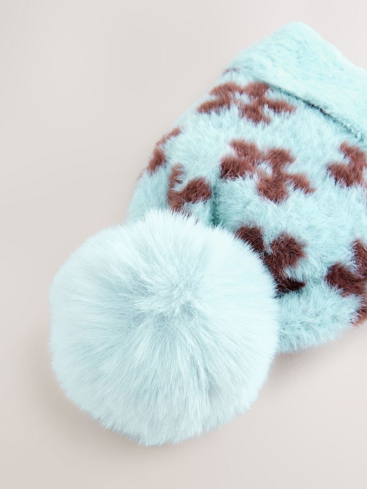 Blue Flower Beanie And Snoods Set (1-16yrs) - Image 4 of 4