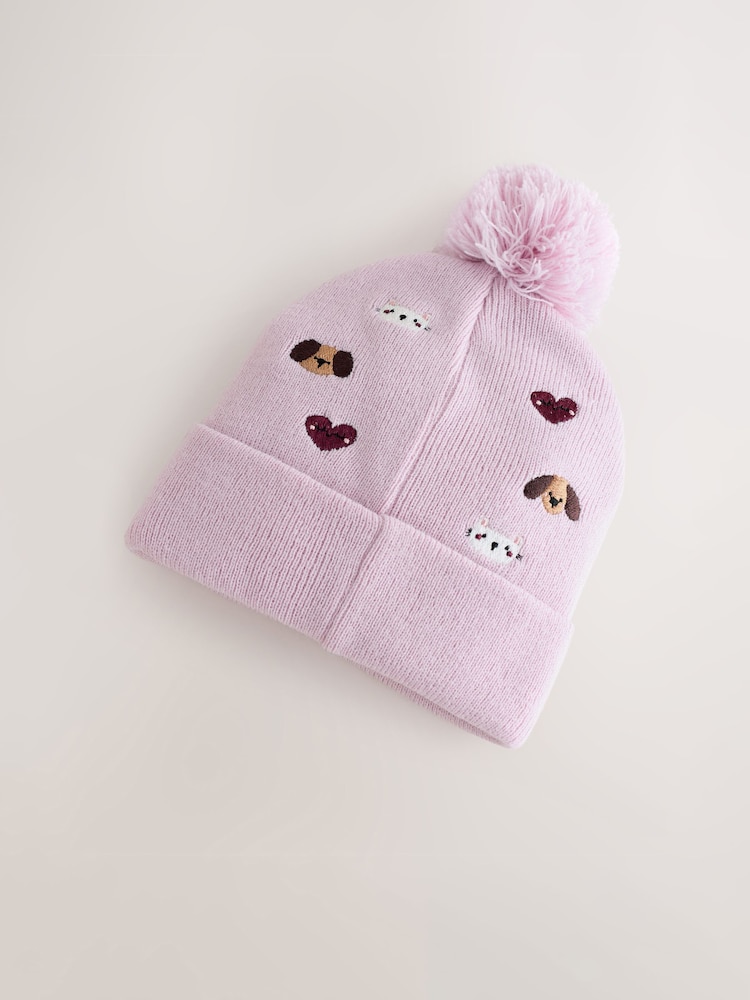 Pets Embroided Pom Beanie (3mths-10yrs) - Image 2 of 3