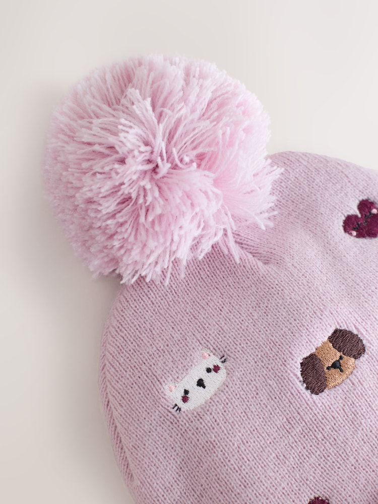Pets Embroided Pom Beanie (3mths-10yrs) - Image 3 of 3