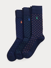 Ralph Lauren Multi 100% Cotton Socks 3 Pack - Image 1 of 1