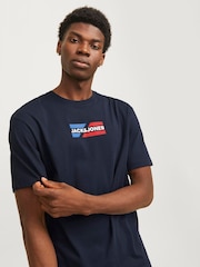 Jack & Jones – 3er-Pack kurzärmlige T-Shirts mit grafischem Logo - Bild 4 von 7