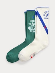 Polo Ralph Lauren Multi Crew 100% Cotton Socks 2 Pack - Image 1 of 3