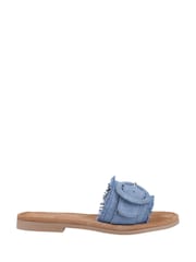 Hush Puppies Cream Hayley Buckle Slides - Image 1 of 4