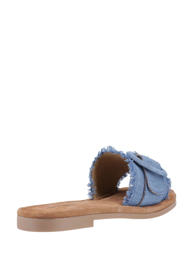 Hush Puppies Cream Hayley Buckle Slides - Image 2 of 4