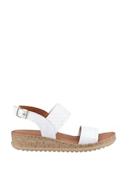 Hush Puppies Wide Fit Ebony White Sandals - Imagen 3 de 4
