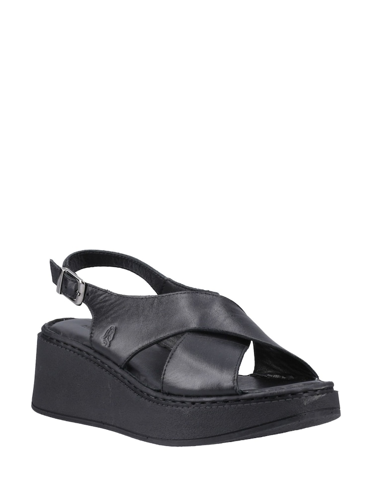 Hush Puppies Bex Wedge Black Sandals - Image 2 of 4