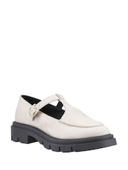 Cream - Hush Puppies Nella T-Bar črna čevlji - Slika 2 iz 4