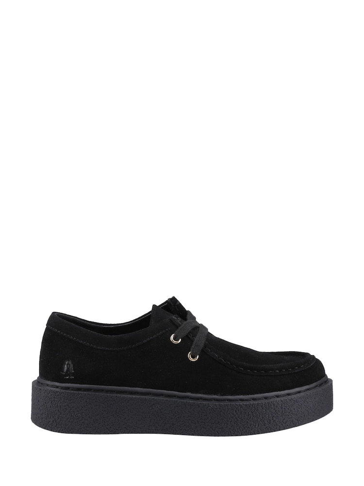 Hush Puppies Bridie Suede Mocc Toe Black Boots - Image 1 of 4
