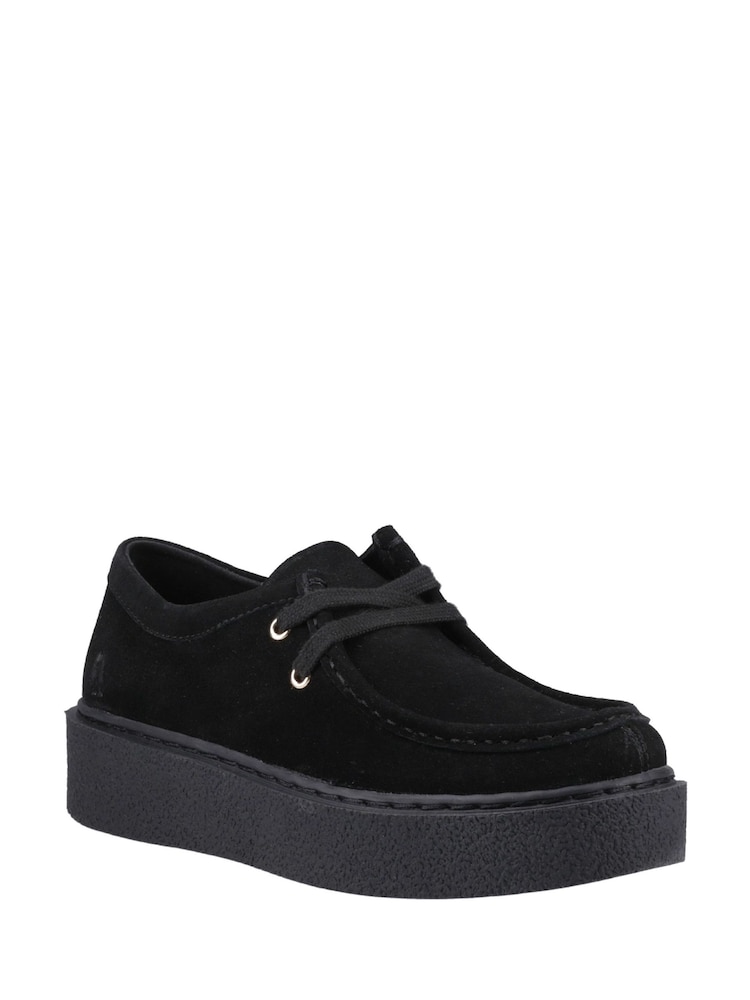Hush Puppies Bridie Suede Mocc Toe Black Boots - Image 2 of 4
