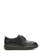 Hush Puppies Joy Wingtip Lace Up Black Boots - Image 1 of 4